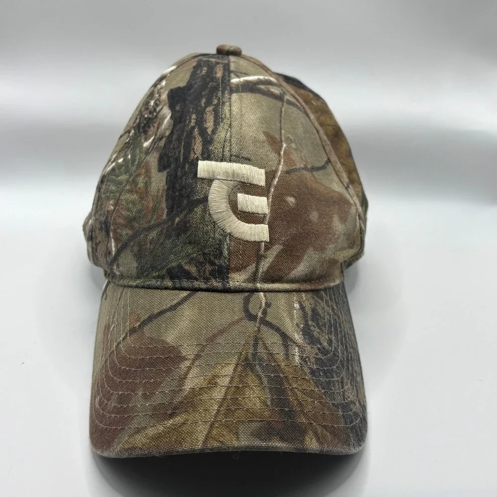 Vintage Baseball Cap Gander Mountain Brown Camo Canvas Realtree G Logo